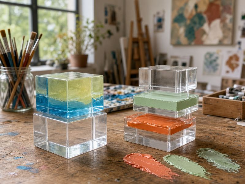 Acrylic blocks at Art Studio Hairbrook